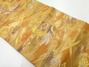 アンティーク　襷に鳳凰模様織出し袋帯（材料）